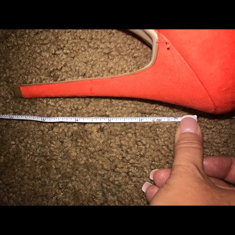 Elegant Red Peep-Toe Heels - Picture 2 of 6